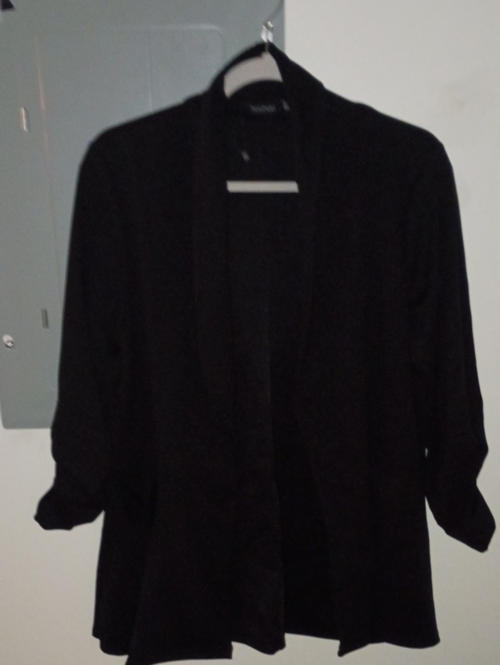 Women's Black Open-Front Blazer Jacket - Timeless Layer